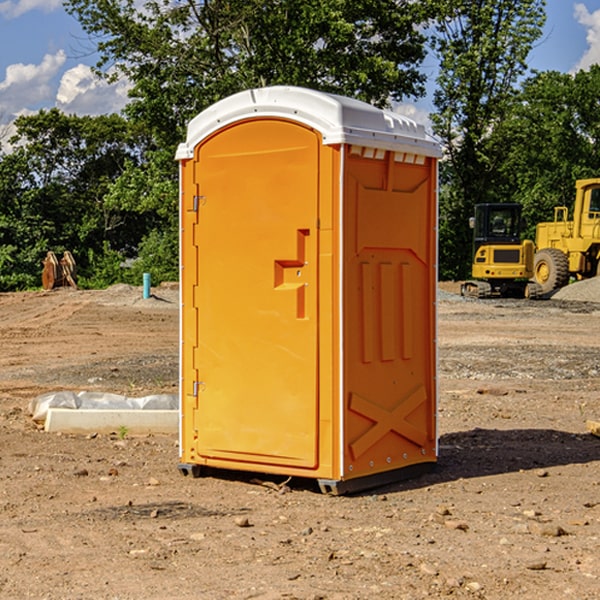 how often are the portable restrooms cleaned and serviced during a rental period in Kevil KY